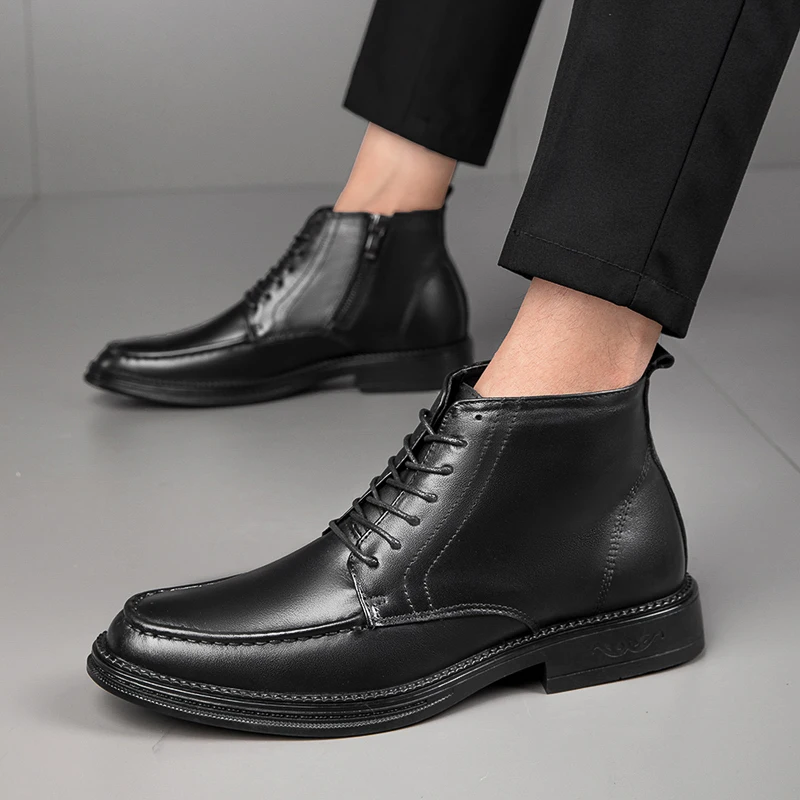 Winter Men Boots plush warm snow boots genuine leather Lace-up Ankle Boots Office Work Casual Formal Footwear Man ankle boots
Winter Men Boots plush warm snow boots genuine leather Lace-up Ankle Boots Office Work Casual Formal Footwear Man ankle boots