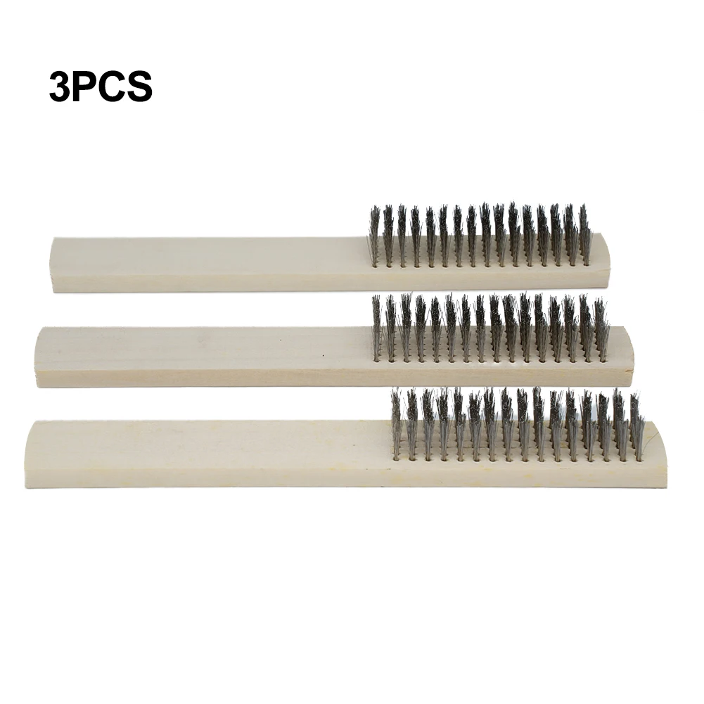 Practical Wire Brush Cleaning Brush Stainless Steel Wire 3Pcs/Set Accessories Replacement Rust Removal Wood Handle 2023 New
Practical Wire Brush Cleaning Brush Stainless Steel Wire 3Pcs/Set Accessories Replacement Rust Removal Wood Handle 2023 New