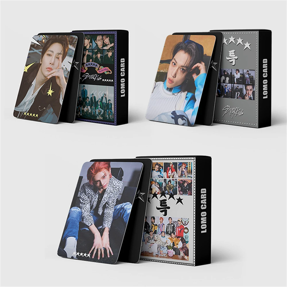 55Pcs/Set Stray Kids Lomo Cards KPOP 5-STAR Album Photocards Felix BangChan HyunJin Leeknow Boxed Postcard For Fans Collection
55Pcs/Set Stray Kids Lomo Cards KPOP 5-STAR Album Photocards Felix BangChan HyunJin Leeknow Boxed Postcard For Fans Collection