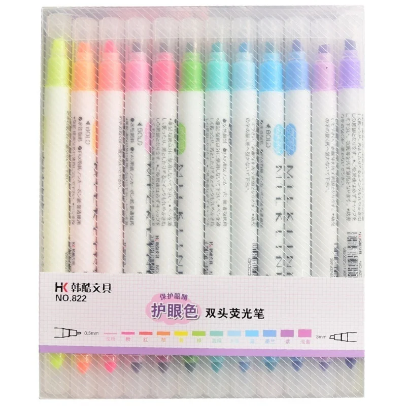 12Pcs/set 12Colors Cute Double Head Fluorescent Pen Highlighters Color Marker Pen School Supplies Paint Marker
12Pcs/set 12Colors Cute Double Head Fluorescent Pen Highlighters Color Marker Pen School Supplies Paint Marker