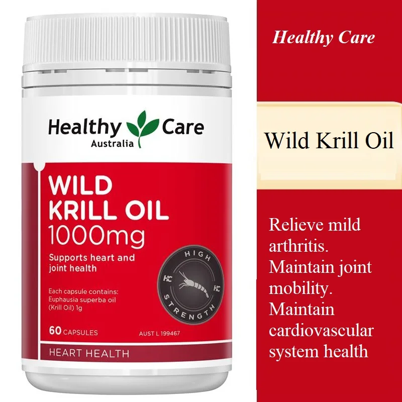 Healthy Care Wild Krill Oil 1000mg 60Capsules Astaxanthin Joint Mobility Cardiovascular Heart Health Arthritis Relief Australia
Healthy Care Wild Krill Oil 1000mg 60Capsules Astaxanthin Joint Mobility Cardiovascular Heart Health Arthritis Relief Australia