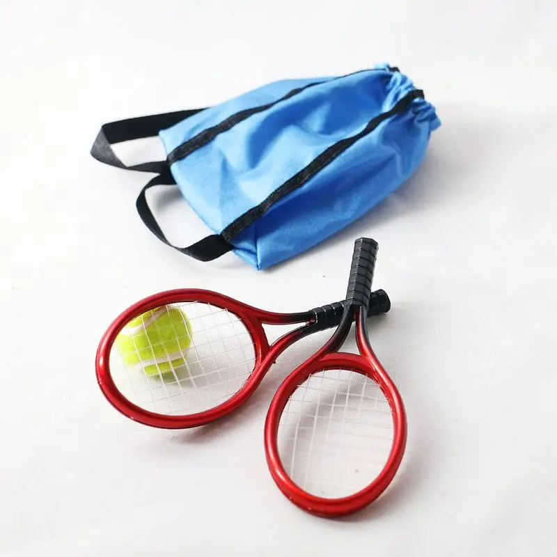 4PCS/Set Doll Tennis Racket kits Miniature Racquet Ball Bag Creative Photo Props For 1/6 1/12 DIY Dollhouse Accessories
4PCS/Set Doll Tennis Racket kits Miniature Racquet Ball Bag Creative Photo Props For 1/6 1/12 DIY Dollhouse Accessories