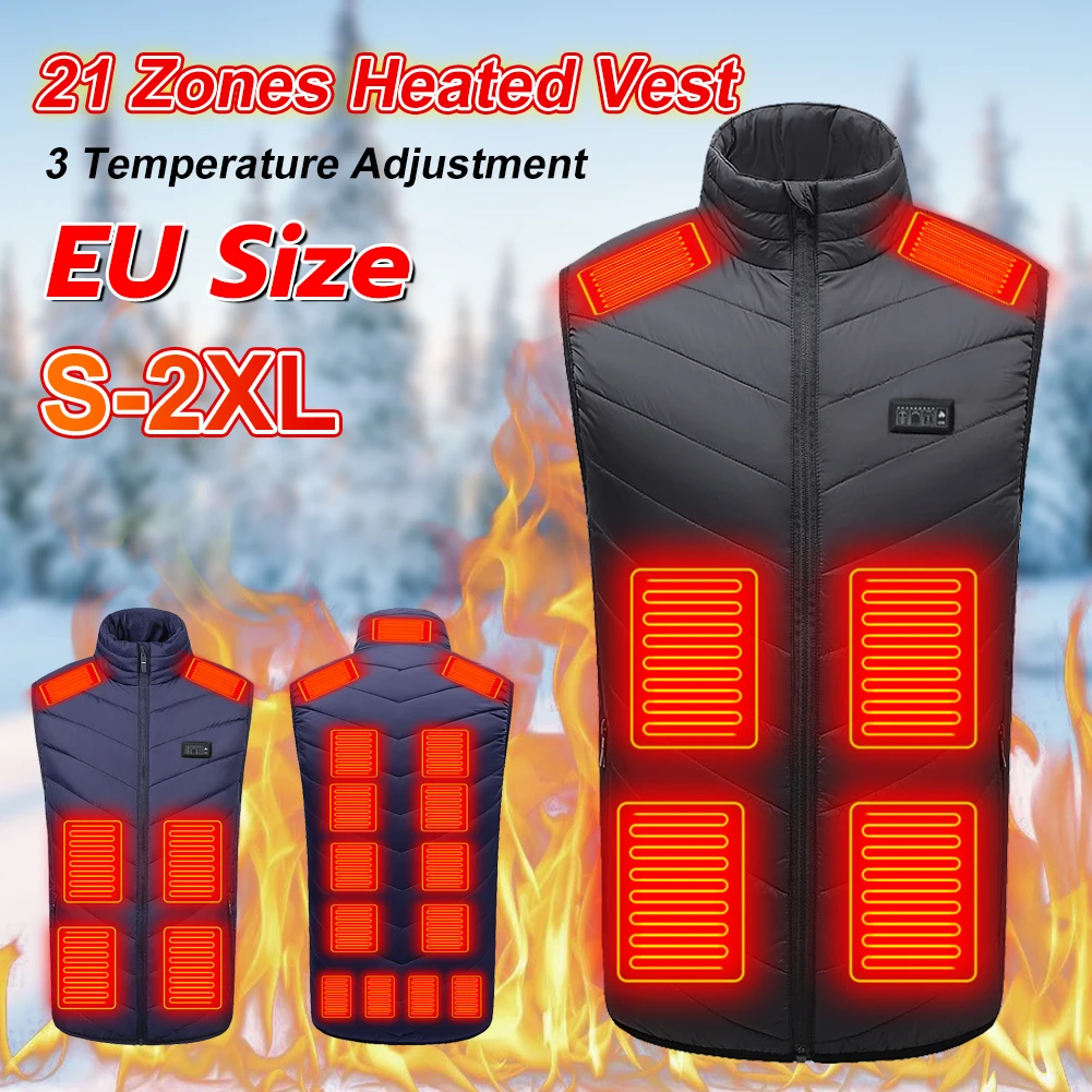 21 Heating Zones Heated Vest for Men Women USB Powered 3 Gear Temperature Control Winter Warm Vest for Outdoor Hiking Camping
21 Heating Zones Heated Vest for Men Women USB Powered 3 Gear Temperature Control Winter Warm Vest for Outdoor Hiking Camping