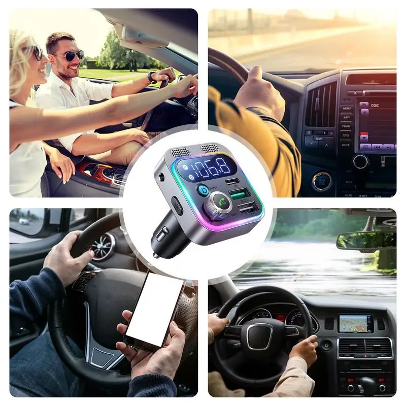 Blue Tooth Car Adapter FM Transmitter Fast USB Type C Car Charger Colorful Handsfree 48W FM Transmitter Radio Receiver Adapter 
Blue Tooth Car Adapter FM Transmitter Fast USB Type C Car Charger Colorful Handsfree 48W FM Transmitter Radio Receiver Adapter