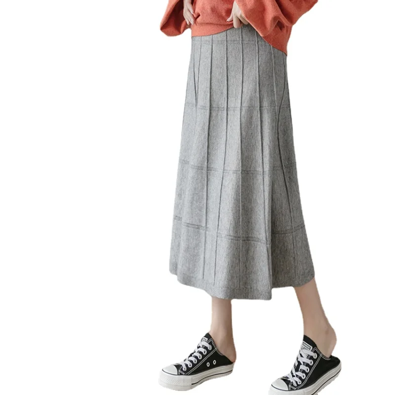 Black Grey Autumn and Winter Maternity Clothes Long Loose Plaid Knitted Skirts Fashion Pregnant Woman Full-skirted Empired Skirt
Black Grey Autumn and Winter Maternity Clothes Long Loose Plaid Knitted Skirts Fashion Pregnant Woman Full-skirted Empired Skirt