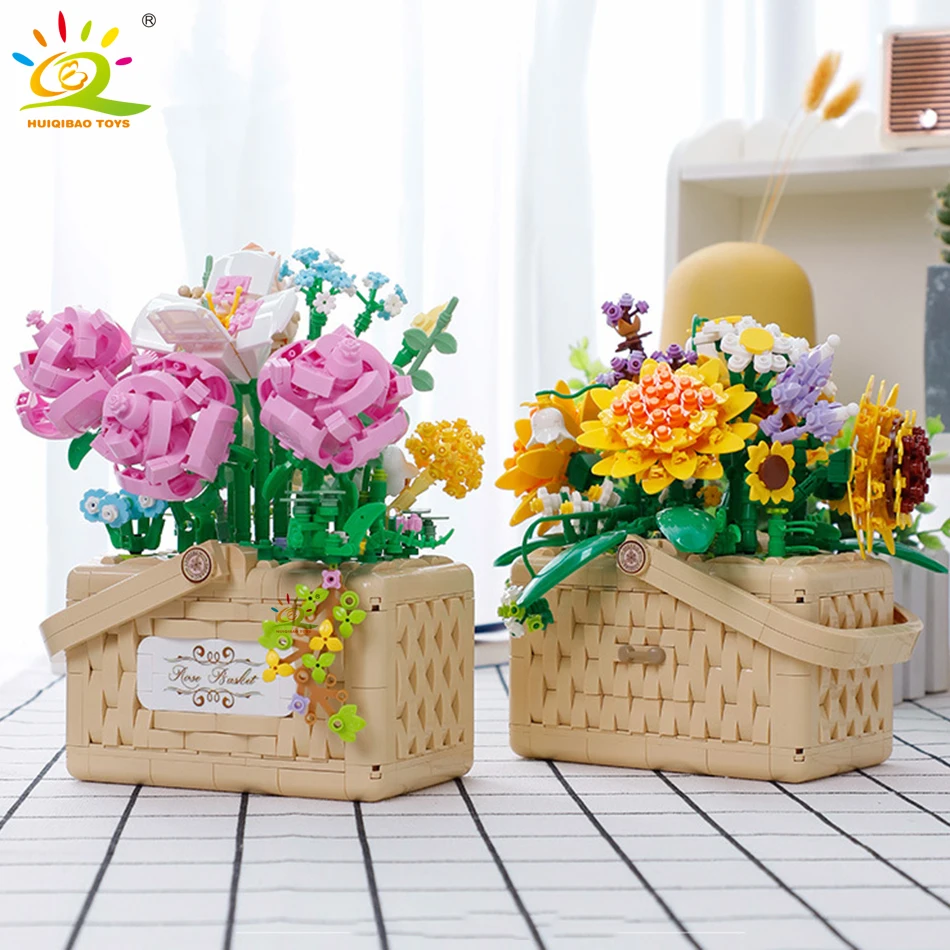 HUIQIBAO Flower Rose Sunflower Potted Mini Building Blocks 3D Bouquet Model MOC Micro Bricks Children Construction Toys Friend
HUIQIBAO Flower Rose Sunflower Potted Mini Building Blocks 3D Bouquet Model MOC Micro Bricks Children Construction Toys Friend
