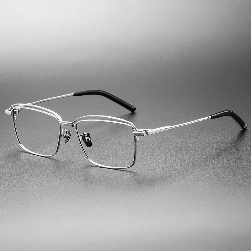 Japanese Four Nineth S-950T Sliver Glasses Frame Square Type Hand Craft Ultra-light Pure Titanium Myopia Eyeglasses
Japanese Four Nineth S-950T Sliver Glasses Frame Square Type Hand Craft Ultra-light Pure Titanium Myopia Eyeglasses