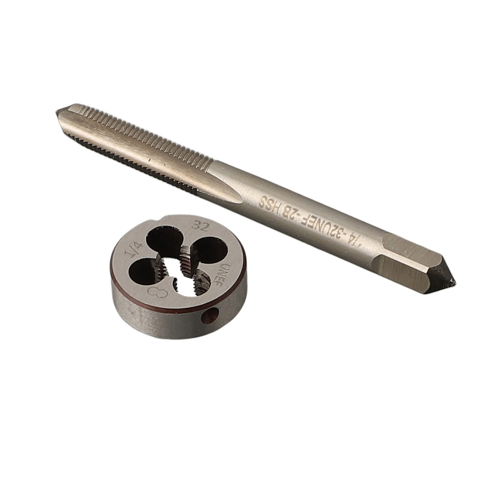 2pcs 1/4"-32 UNEF Tap And Die Set HSS Thread Tap With Round Threading Die Right Hand Tap For Metalworking Repairing Tools
2pcs 1/4"-32 UNEF Tap And Die Set HSS Thread Tap With Round Threading Die Right Hand Tap For Metalworking Repairing Tools