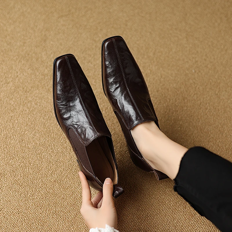 Women Pumps Square Toe Loafers Shoes 4CM Thick Heels Woman Retro French Style Sheepskin Slip on Spring Autum New Office Shoes
Women Pumps Square Toe Loafers Shoes 4CM Thick Heels Woman Retro French Style Sheepskin Slip on Spring Autum New Office Shoes