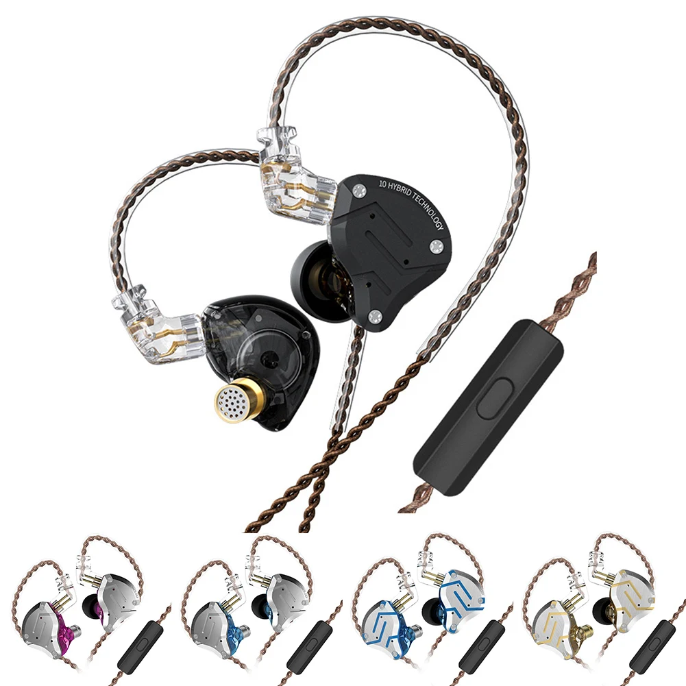 

For KZ-ZS10 PRO Metal Earphone Ring Iron 10-unit Moving In Ear Headphones Hifi Bass Music Earbuds Sport Game Headset