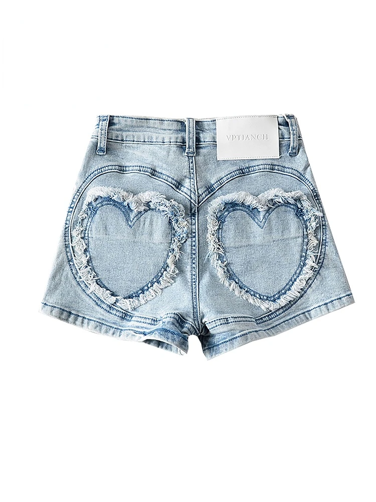 Women Denim Shorts Blue High Waist Wide Black Shorts Harajuku Korean Y2k Casual Baggy A-line Heart Jeans Short Pants Summer 2023
Women Denim Shorts Blue High Waist Wide Black Shorts Harajuku Korean Y2k Casual Baggy A-line Heart Jeans Short Pants Summer 2023