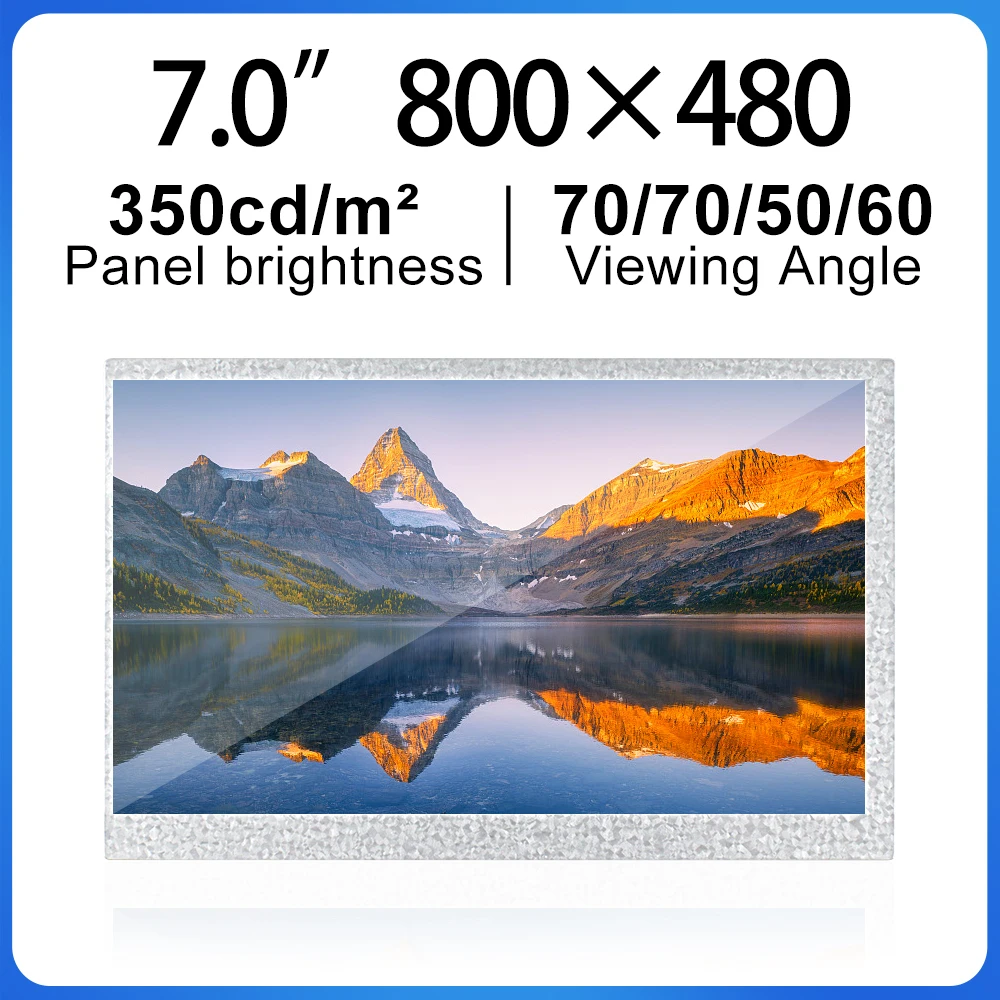 

IVO 7 Inch M070SWP1 R5 Lcd Display Screen TFT Display for Industrial TTL 50 Pins 350 Nits 800×480
