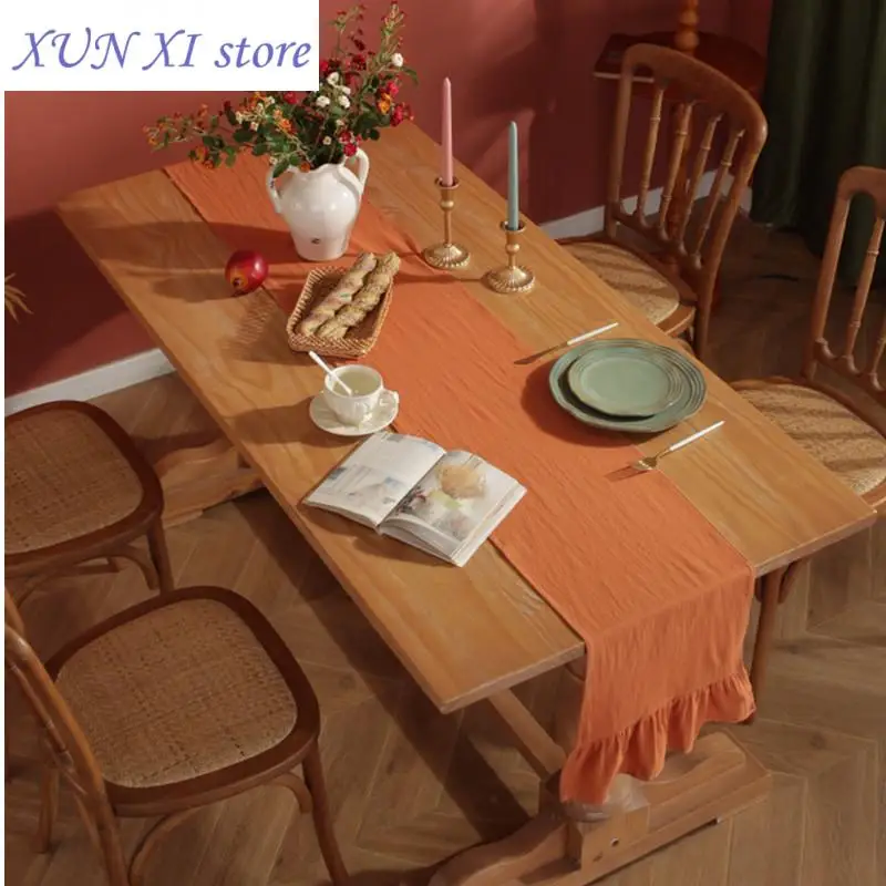 New Christmas Cotton Ruffles Table Runner Orangered Event Party Supplies Fabric Decor Placemat for Holiday Wedding Festival
New Christmas Cotton Ruffles Table Runner Orangered Event Party Supplies Fabric Decor Placemat for Holiday Wedding Festival