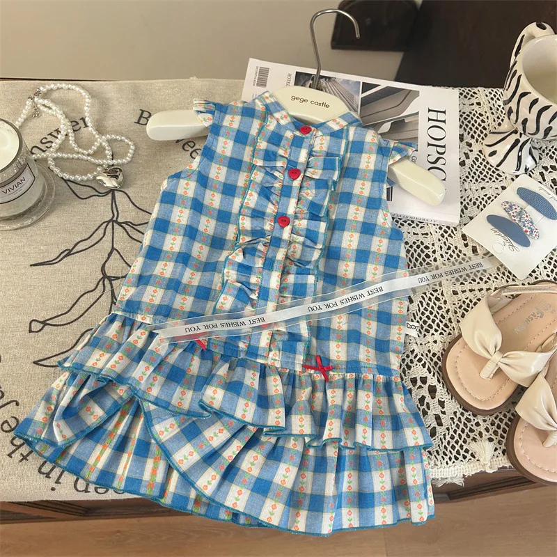 Children's Clothing 2024 New Summer Girls' Plaid Dress Baby Girl Stitching Vest Dress Princess Dress
Children's Clothing 2024 New Summer Girls' Plaid Dress Baby Girl Stitching Vest Dress Princess Dress