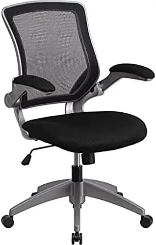 Mid-Back Gray Mesh Swivel Ergonomic Task Office Chair with Gray Frame and Flip-Up Arms Chair soft for desk Sillas gamers Kneelin
Mid-Back Gray Mesh Swivel Ergonomic Task Office Chair with Gray Frame and Flip-Up Arms Chair soft for desk Sillas gamers Kneelin