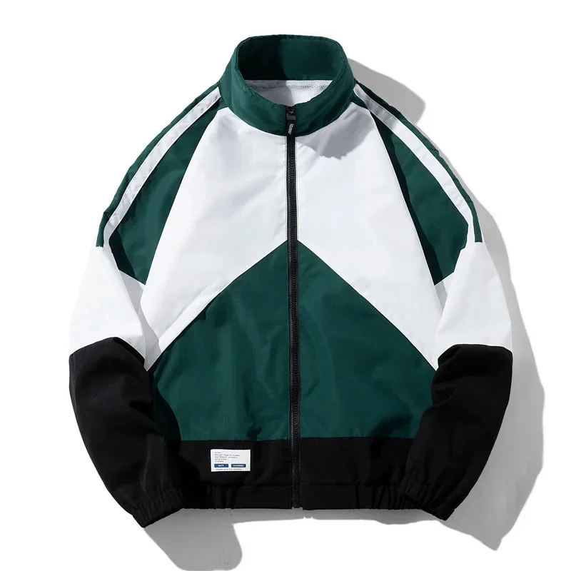 

Весенне-осенняя Корейская версия трендовая Красивая цветная спортивная куртка со строчкой Свободные повседневные качественные мужские топы