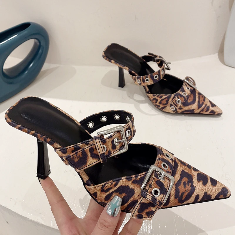 Silvery Female Pumps Luxury Leopard Footwear Ladies High Heels Slides Shoes Sandals Fashion Women Thin Heels Slippers Plus Size
Silvery Female Pumps Luxury Leopard Footwear Ladies High Heels Slides Shoes Sandals Fashion Women Thin Heels Slippers Plus Size