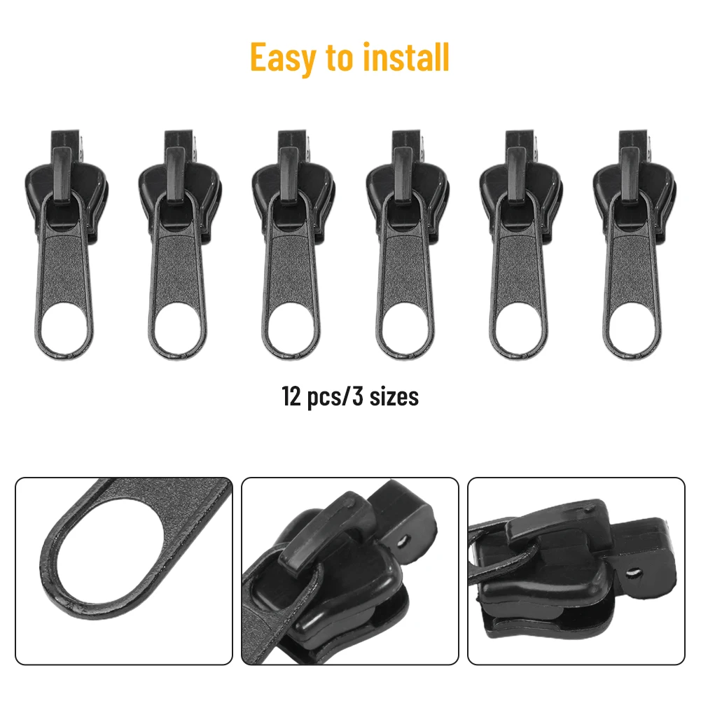 12Pcs 3 Sizes Zip Slider Replacement Repair Zippers Kit Universal Instant Fix For Zippers Sewing Clothes Sizes Zip Slider
12Pcs 3 Sizes Zip Slider Replacement Repair Zippers Kit Universal Instant Fix For Zippers Sewing Clothes Sizes Zip Slider