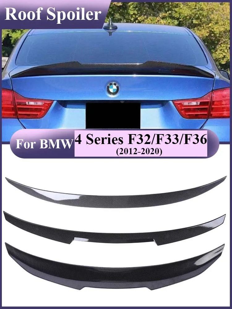 

Rear Bumper Lip Carbon Fiber Trunk Spoiler For BMW 4 Series F32 F33 F36 2014-2020 Gloss Black PSM M4 MP Style Wing Tail Kit