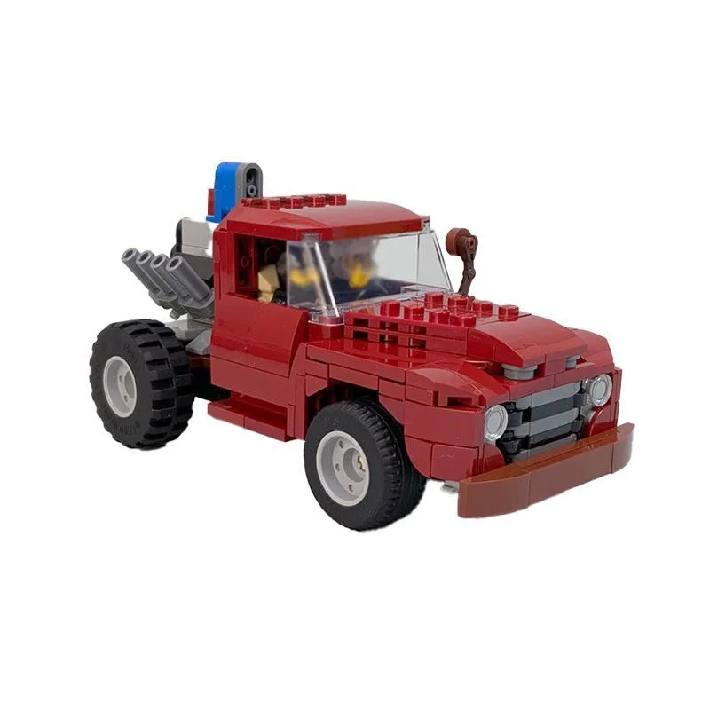 

MOC 1950 Forded F-6 Dump Truck Speed Champions Cars Techniced Building Blocks Bricks Set Kids Toys Gifts For Boys & Girls