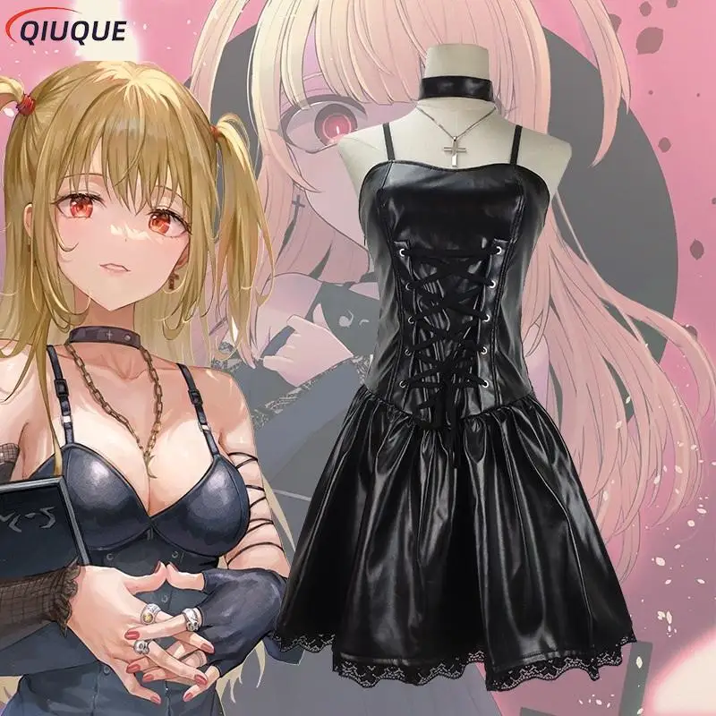 Misa Amane Cosplay Costume Wig Imitation Faux Leather Dress + Gloves + Stockings + Necklace Women Uniform Outfit
Misa Amane Cosplay Costume Wig Imitation Faux Leather Dress + Gloves + Stockings + Necklace Women Uniform Outfit