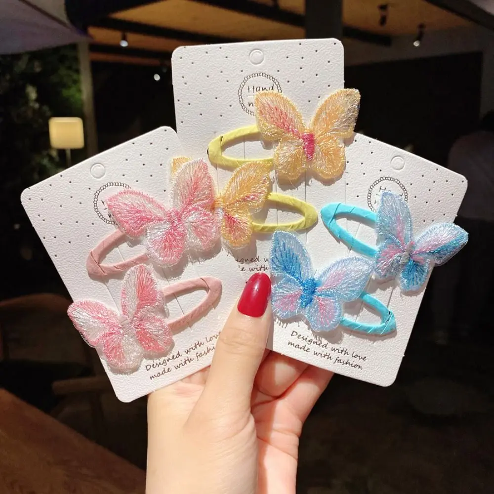 Sweet 2pcs/set Cloth Solid Color Kids Hair Accessories Bang Clip Butterfly Hair Clip Children Hairpin Korean Style Barrettes
Sweet 2pcs/set Cloth Solid Color Kids Hair Accessories Bang Clip Butterfly Hair Clip Children Hairpin Korean Style Barrettes