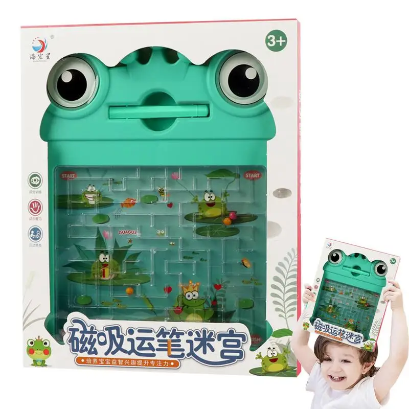 Magnetic Maze Toy Magnet Maze Board Game Toys For Kids Montessori Color Sorting Board Toys Frog Magnetic Pen Drawing Board
Magnetic Maze Toy Magnet Maze Board Game Toys For Kids Montessori Color Sorting Board Toys Frog Magnetic Pen Drawing Board