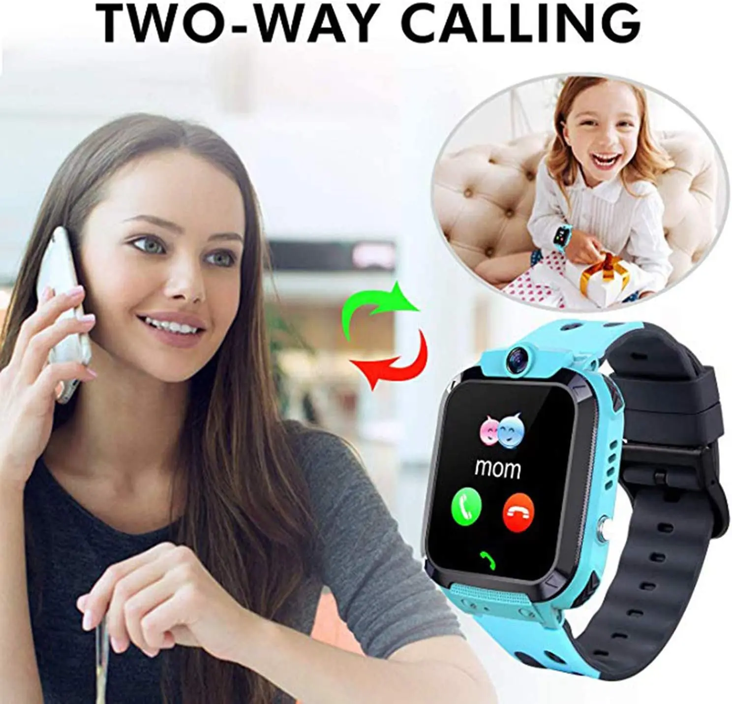 

Kids Smart Watch 2G SOS Call LBS Tracker Location Sim Card Kid Watch Camera Voice Chat IP68 Waterproof Smartwatch For Children