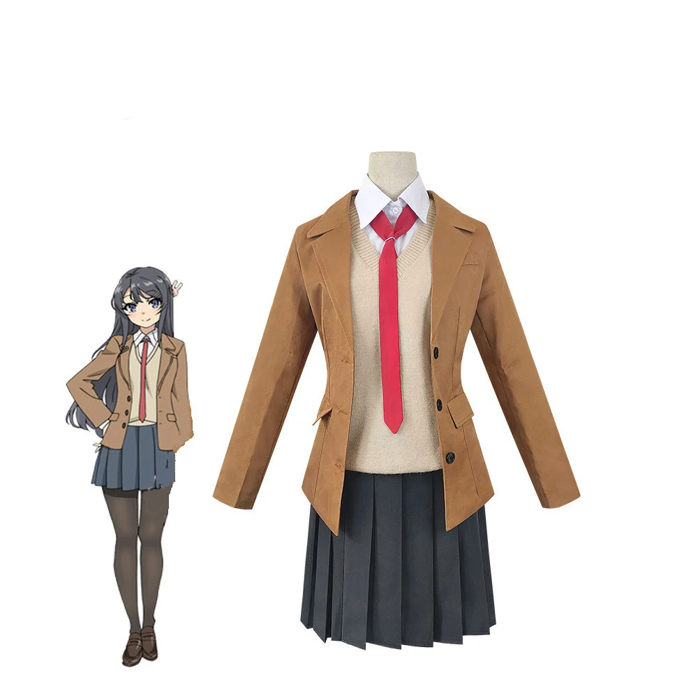 Costume Sakurajima Mai Cosplay Wig Seishun Buta Yarou Series Women School Uniforms Halloween High School Girls Party Suits 
Costume Sakurajima Mai Cosplay Wig Seishun Buta Yarou Series Women School Uniforms Halloween High School Girls Party Suits