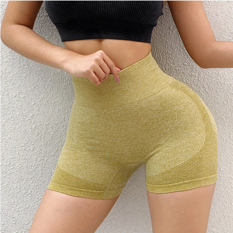 

Women Shorts Summer Fashion High Waist Yoga Workout Leggings Scrunch Butt Elastic Female Casual Sport Seamless Fitness Shorts