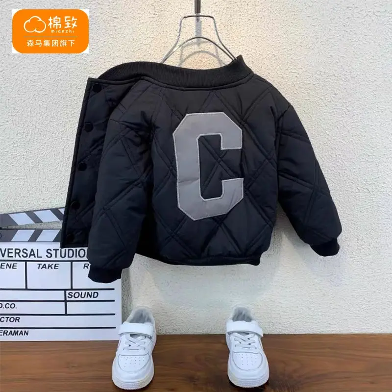 Cotton Children's Baseball Cotton-Padded Jacket Medium and Large Quilted Baseball Uniform Boys' and Girls' Coat Autumn and
Cotton Children's Baseball Cotton-Padded Jacket Medium and Large Quilted Baseball Uniform Boys' and Girls' Coat Autumn and