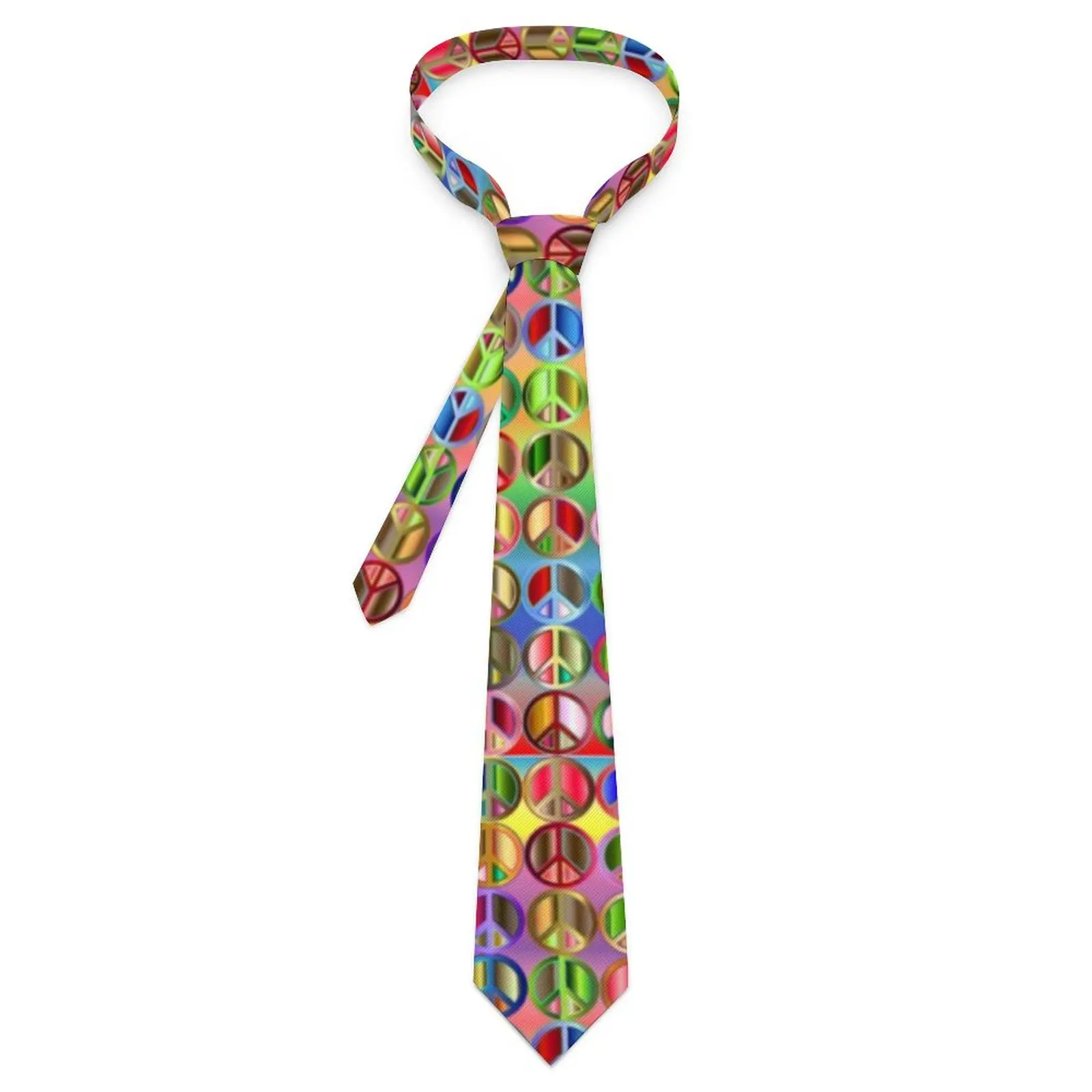 

Красочный мир галстук символ принт крутой модный шейный галстук для мужчин для отдыха высокое качество галстук для воротника