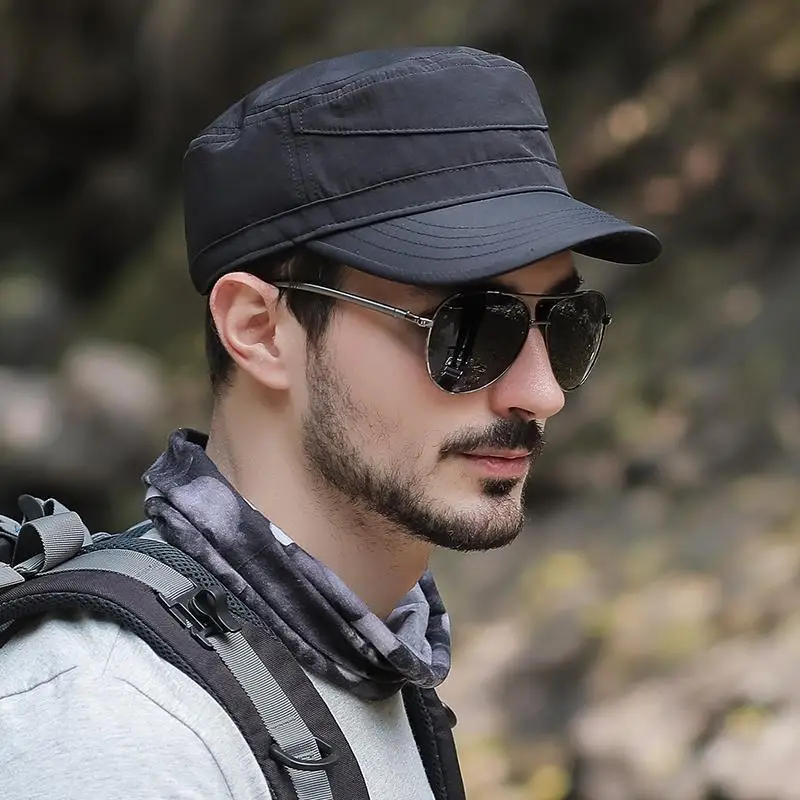 Military Hat Men's Outdoor Sports Peaked Caps Summer Adjustable55-60cm Solid Color Trucker Hats Spring Sun Protection Sun Cap
Military Hat Men's Outdoor Sports Peaked Caps Summer Adjustable55-60cm Solid Color Trucker Hats Spring Sun Protection Sun Cap