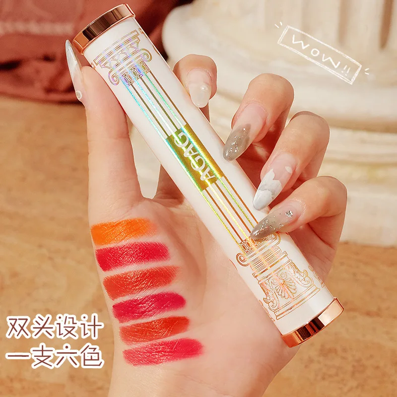 AGAG Waterproof Matte Lipstick, Dual-Ended Design with 6 Color Options, Long-Lasting & Easy to Apply, Ideal for All Occasions
AGAG Waterproof Matte Lipstick, Dual-Ended Design with 6 Color Options, Long-Lasting & Easy to Apply, Ideal for All Occasions