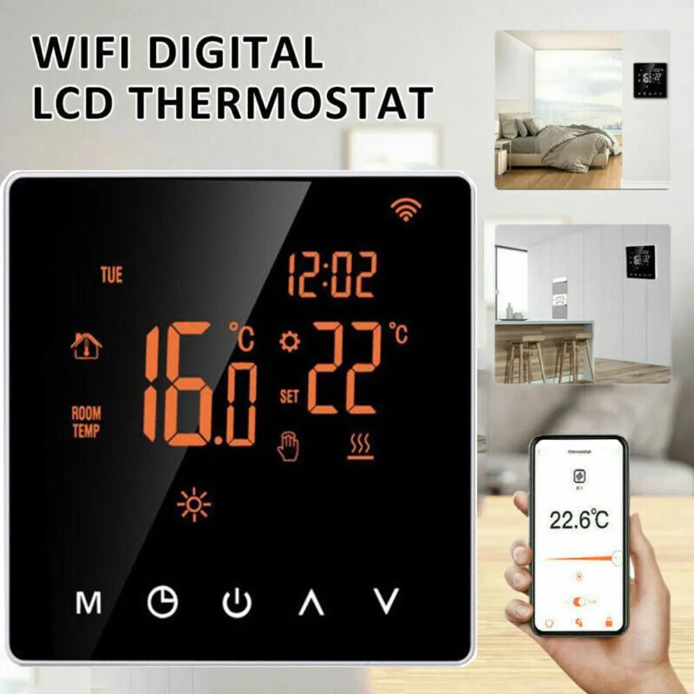 WiFi Smart Thermostat Tuya LCD Touch Floor Heating Switch 110-230V AC APP Voice Control For Electric Heating Water Gas Boiler
WiFi Smart Thermostat Tuya LCD Touch Floor Heating Switch 110-230V AC APP Voice Control For Electric Heating Water Gas Boiler