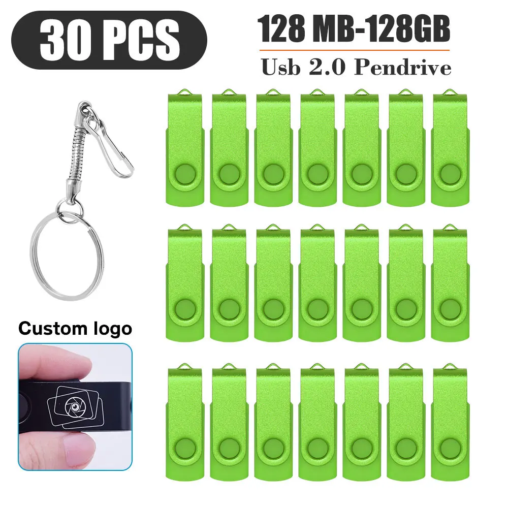 

30PCS/lot Colour USB Flash Drive free laser logo 2.0 4GB 8GB 16GB Memory Stick Pendrive 32GB 64GB 128GB USB Stick Flash Disk