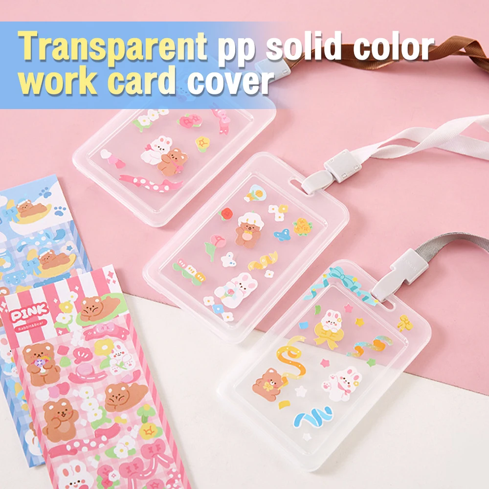 Transparent Card Sleeve with Rope Clip Work Certificate Identity Badge Women Men Student Bus Card DIY Transparent Card Sleeve
Transparent Card Sleeve with Rope Clip Work Certificate Identity Badge Women Men Student Bus Card DIY Transparent Card Sleeve