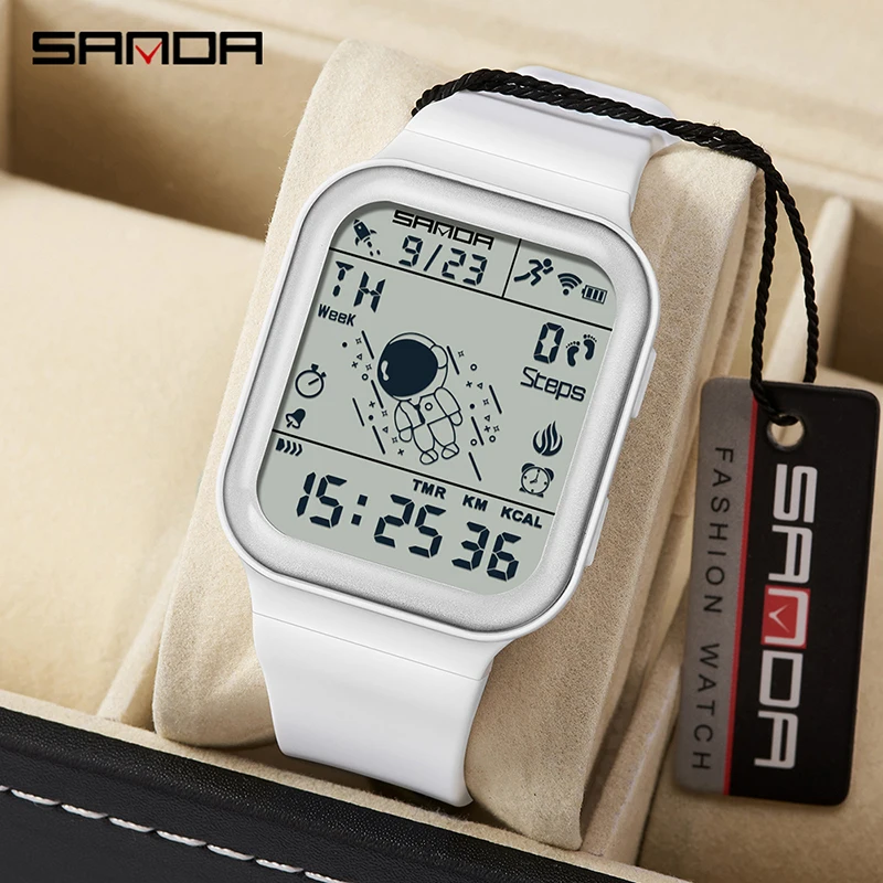 

Sanda 6101 Factory New Arrival For Fashion Men Digital Movement Outdoor Sports Watertight Step Calories Counter Wrist Watches