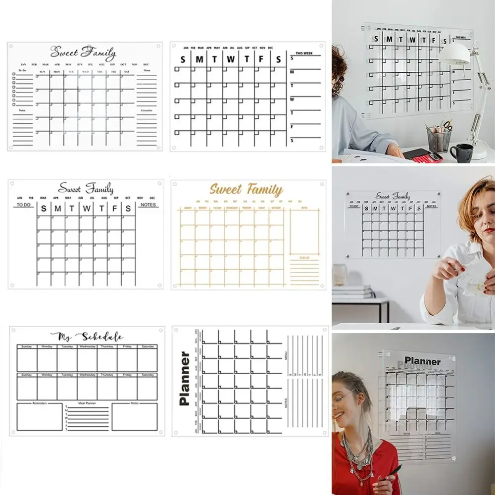 Reusable Monthly Calendar Durable Acrylic Wall Mounted Schedule Rewritable Memo Study
Reusable Monthly Calendar Durable Acrylic Wall Mounted Schedule Rewritable Memo Study