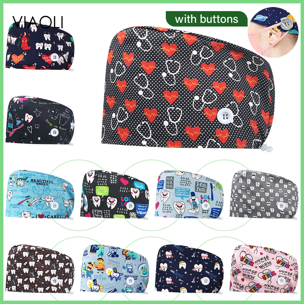 Exquisite Cartoon Printing Beauty Salon Laboratory Cap Ladies Nurse Accessories Medical Scrubs Caps Pet Clinic Nursing Scrub Cap
Exquisite Cartoon Printing Beauty Salon Laboratory Cap Ladies Nurse Accessories Medical Scrubs Caps Pet Clinic Nursing Scrub Cap