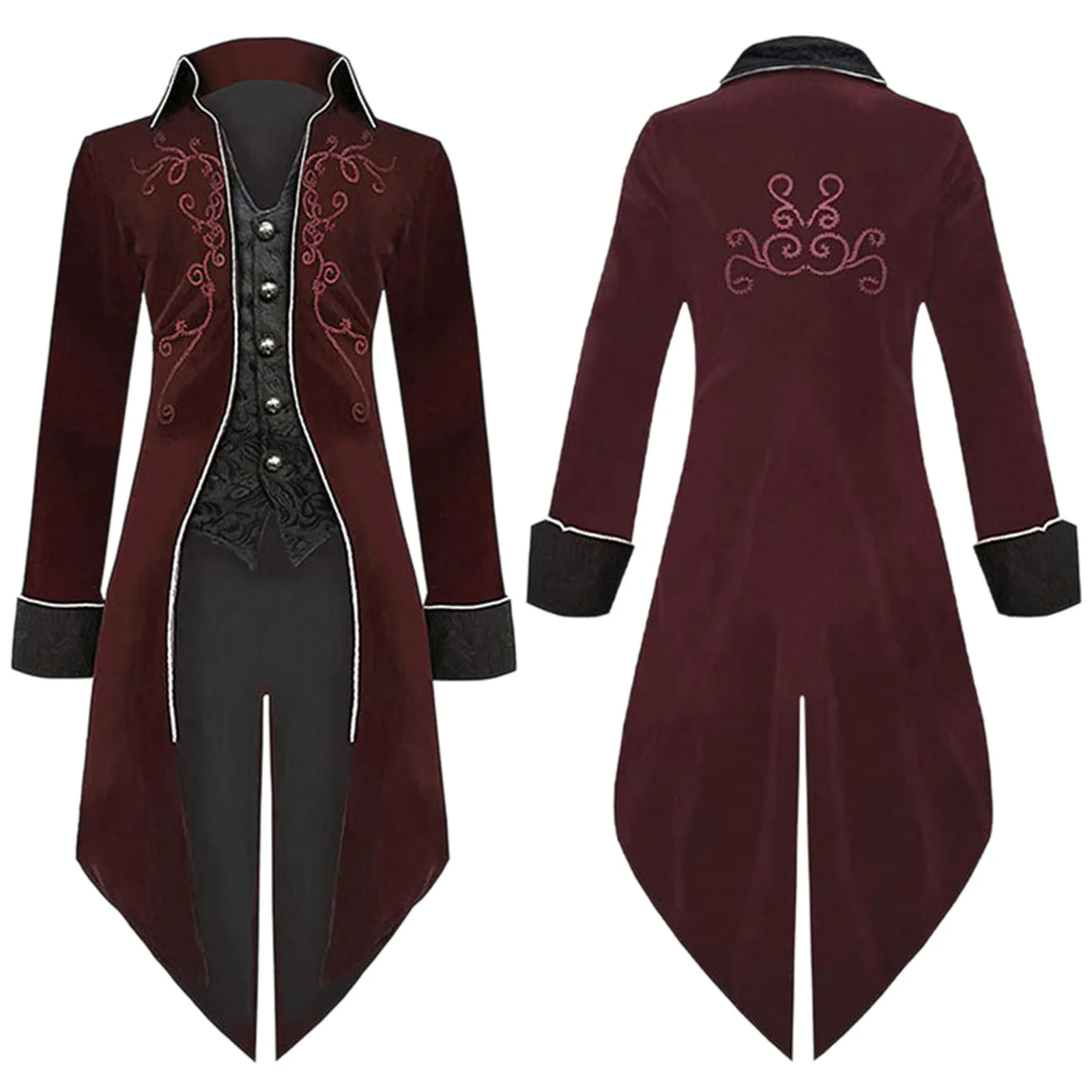 Medieval Men's Jacket Steampunk Gothic Tailcoat Corduroy Trench Coat Victorian Man Clothing Uniform Halloween Cosplay Costume
Medieval Men's Jacket Steampunk Gothic Tailcoat Corduroy Trench Coat Victorian Man Clothing Uniform Halloween Cosplay Costume