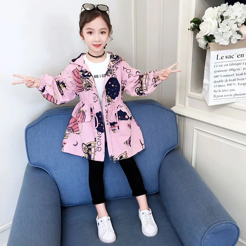 Girls' Coat New Spring and Autumn Girls' Fashionable Printed Trench Jacket Girls Coat Kids Jackets for Girls Baby Clothes
Girls' Coat New Spring and Autumn Girls' Fashionable Printed Trench Jacket Girls Coat Kids Jackets for Girls Baby Clothes