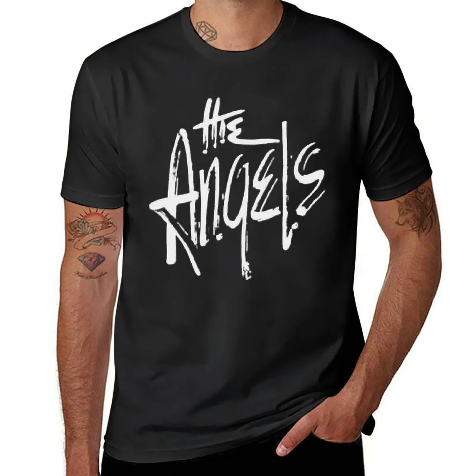 

The angels (transparent) white T-Shirt summer top shirts graphic tees sports fans anime clothes t shirts for men graphic