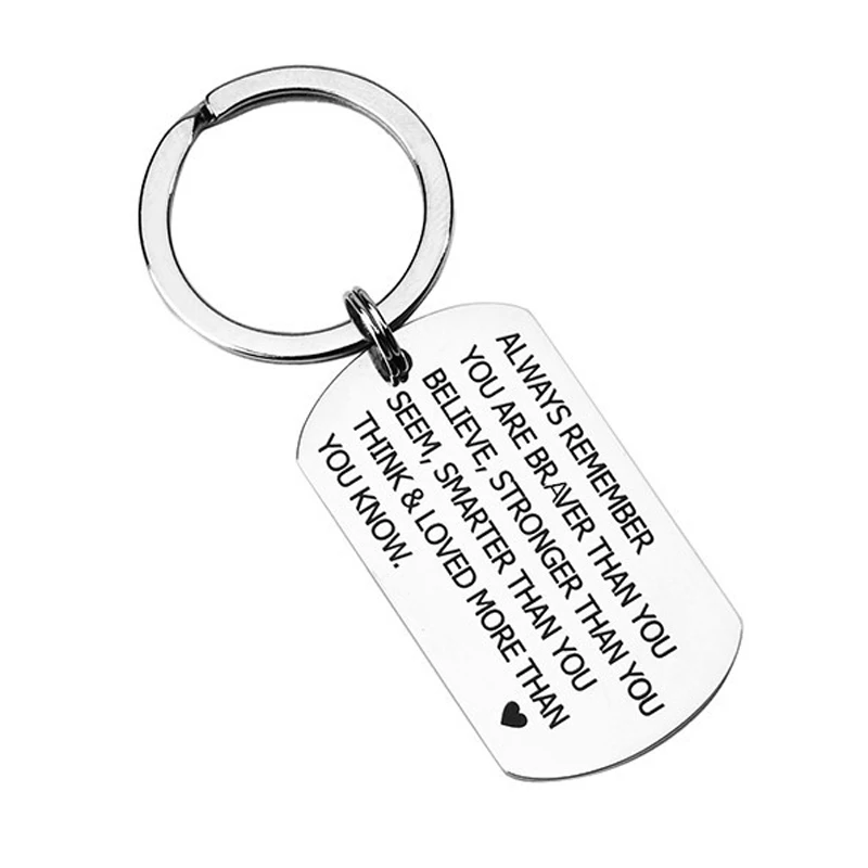 

Inspirational Keychain for Women Men Teen Girls Boys Birthday Graduation Gifts for Son Daughter Family Best Friend