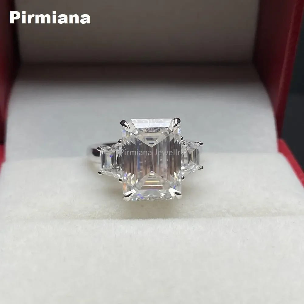 

Pirmiana Classic Design 18K White Gold 7ct Moissanite Ring D VVS1 Certificate Moissanitediamond Engagementring Custom Jewelry