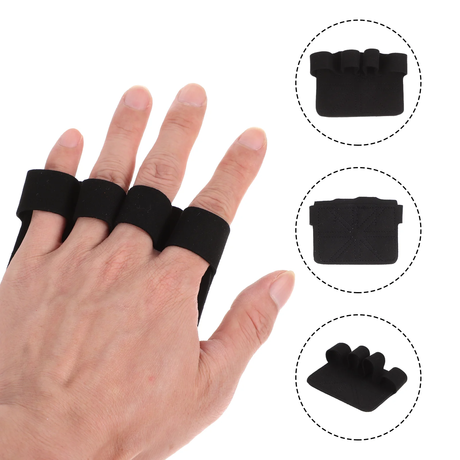 

Weightlifting Palm Grip Pads Fingerless Workout Fitness Gloves Microfiber Non-slip Protectors