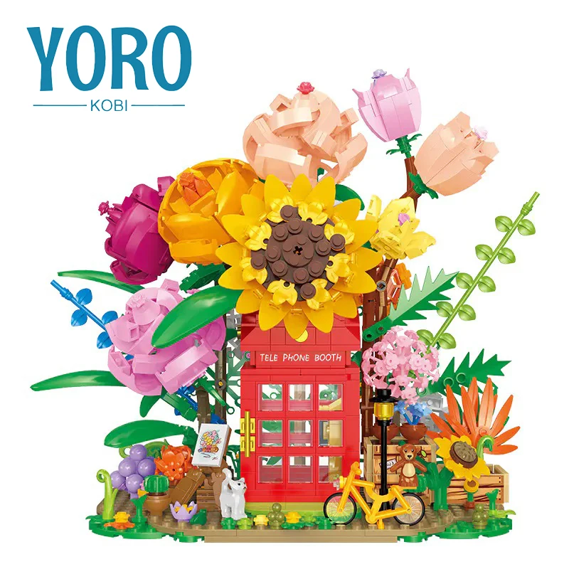 Flowers Telephone Booth Building Blocks Plants Model Kits Sunflower Bouquet Bricks Puzzle Toys Girlfriends Gifts DIY Decoration
Flowers Telephone Booth Building Blocks Plants Model Kits Sunflower Bouquet Bricks Puzzle Toys Girlfriends Gifts DIY Decoration