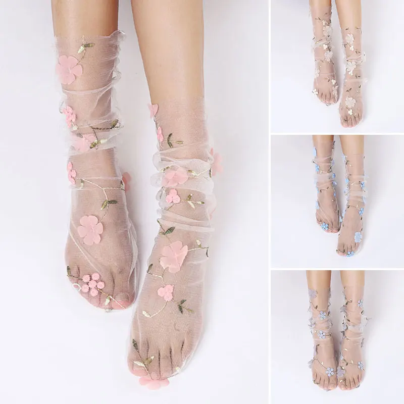 Women's Breathable Summer Mesh Socks Sheer Floral Printing Tulle Socks Lace Transparent Ankle Net Yarn Thin Cool Socks
Women's Breathable Summer Mesh Socks Sheer Floral Printing Tulle Socks Lace Transparent Ankle Net Yarn Thin Cool Socks