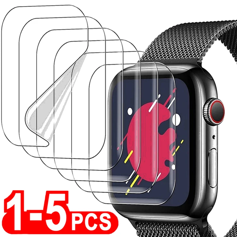 

1-5pcs Clear Full Screen Protector For Apple Watch ultra 9 8 7 SE 6 5 4 3 2 For iWatch Series 38mm 40mm 41mm 42mm 44mm 45mm 49mm