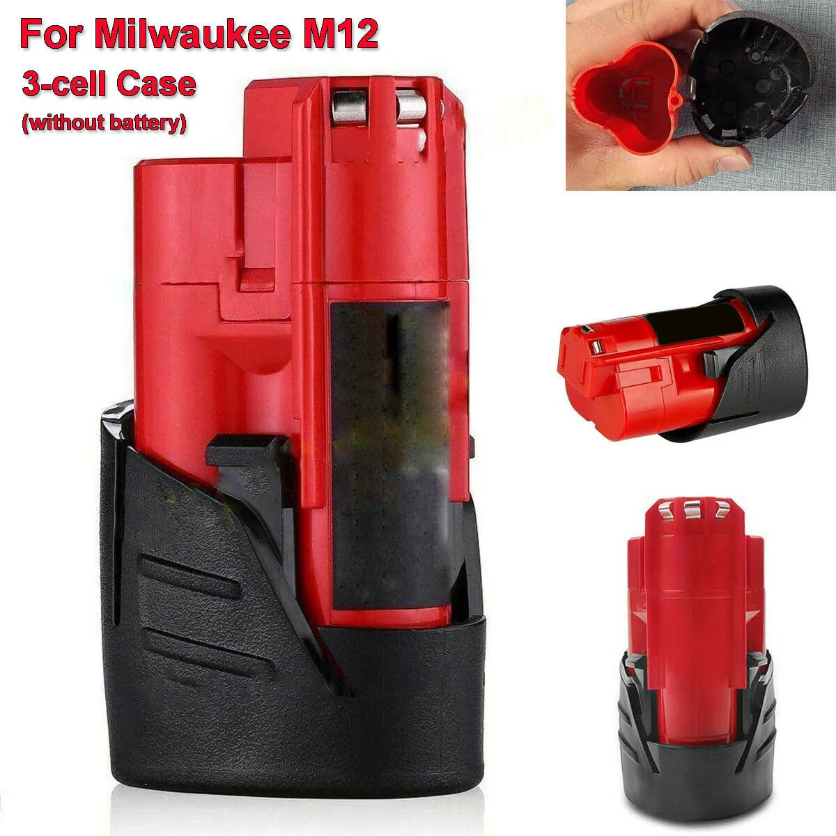 Three-Cell Case Top Case M12 3 Cell Li-Ion Battery Plastic Case Box Part Shell Tool For Milwaukee 12V IP68 Waterproof
Three-Cell Case Top Case M12 3 Cell Li-Ion Battery Plastic Case Box Part Shell Tool For Milwaukee 12V IP68 Waterproof